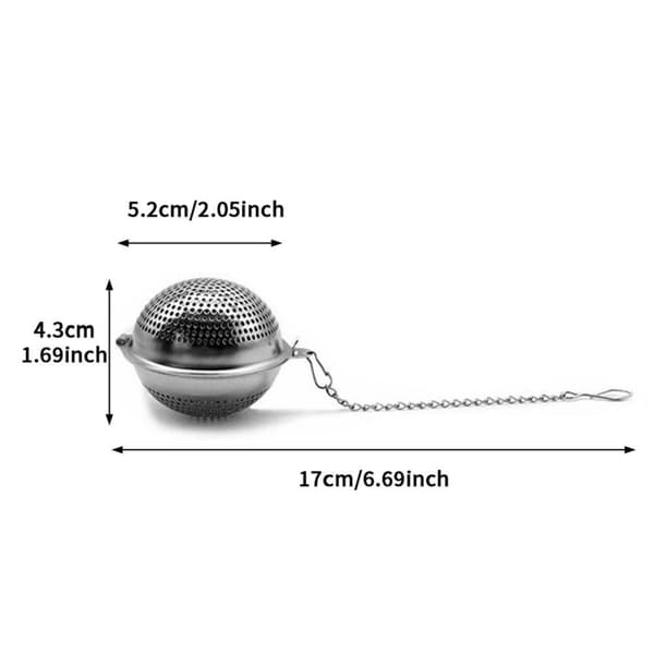 5,2 CM Te-infuser Rustfrit Stål Mesh Te-bold Infuser Te-filter til Løse Te-blade Krydderier