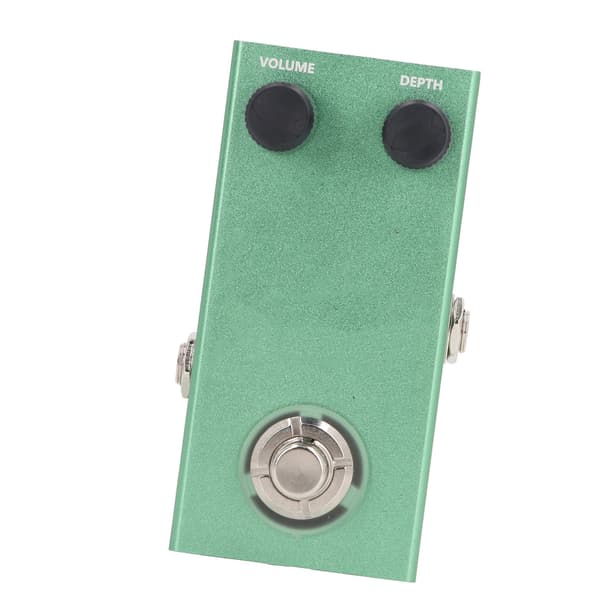 Vibrato gitarr effektpedal aluminiumlegering miniroterande kontroll elektrisk gitarr pedalbräda 9V DC