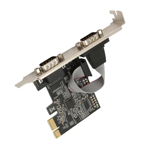 PCIe 2-portars RS232 DB9 seriellt kort, PCI Express expansionsadapter för Windows och Linux