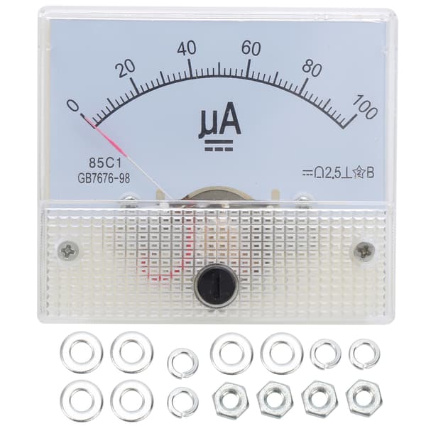 85C1 DC 0~100UA Pekartyp Amperemeter Analog Strömpanel Mätinstrument