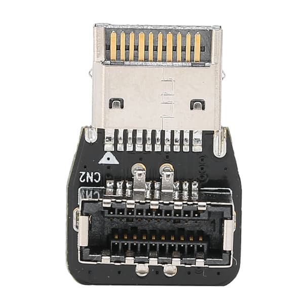 Moderkort USB3.1 10G Typ-E 90 graders vinklad frontpaneladapterkontakt, PH74-B (10354)