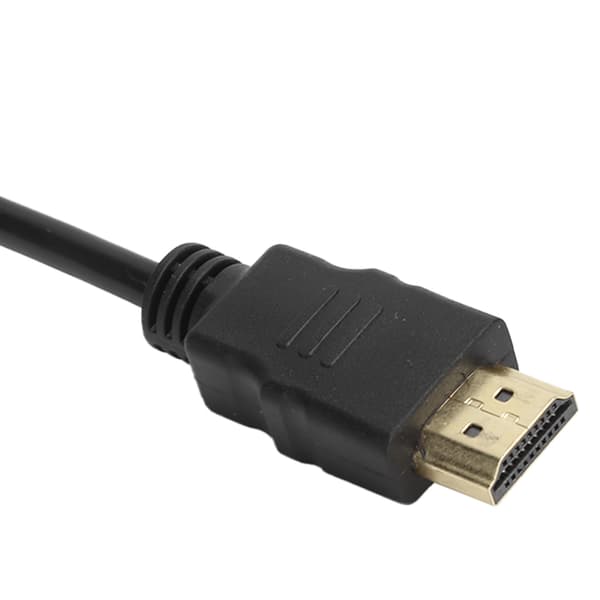 HDMI til VGA-adapterkabel til pc, bærbar computer, skærm, projektor - sort videokonverter