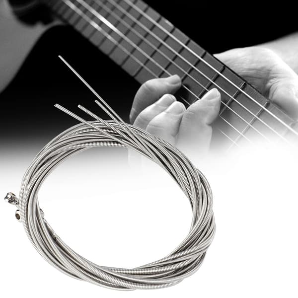 5-pack rostfria silverbasgitarrsträngar 120 cm 1,2-3 mm för 5-strängad elbas reservdelar