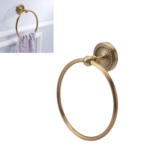 Koppar Rund Väggmonterad Badrum Handduksring Hängare Modell 970830