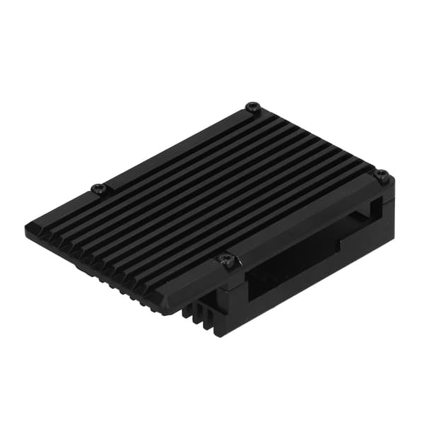 Etui til Raspberry Pi 3 Model B B+ Sort aluminiumslegering anodisk oxidation CNC-skal