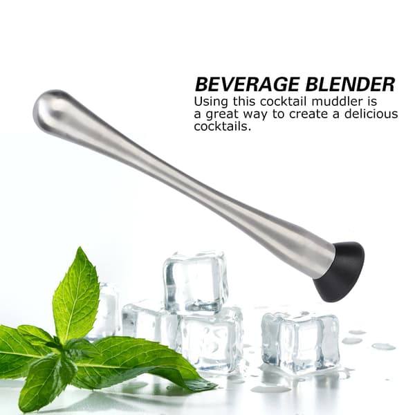 Cocktail Muddler i rustfrit stål, holdbar isknuser til bar, drikkevareblender