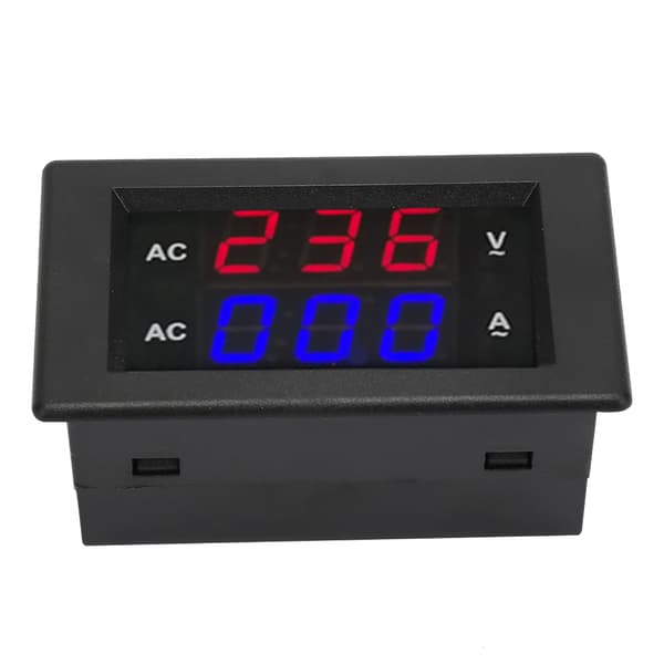 LED Digital Display AC 100~300V Voltmeter 0-100A Amperemeter (Rød blå)