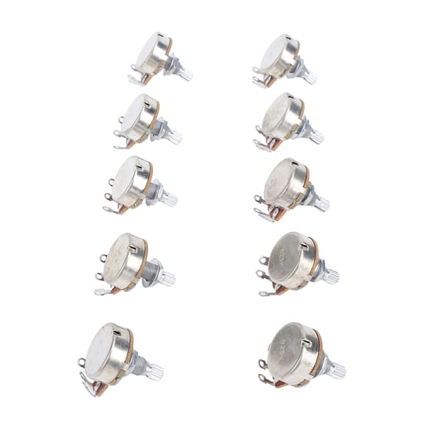 B25K 25K Ohm Basgitarr Pot 18mm Axel Metrisk M8 10-pack för Volym- och Tonjustering