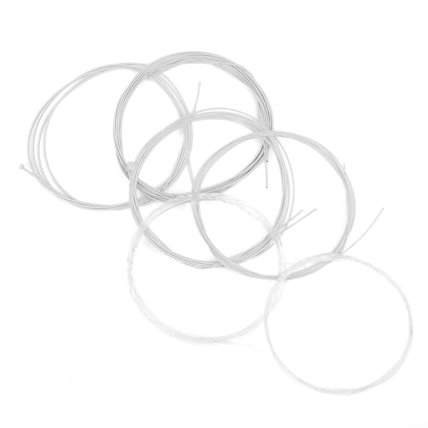 6PCS Oudsträngar Kit 1G 2D 3A 4E 5B 6F Nylon Silverpläterad Kopparlegering Reserv