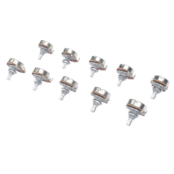 B25K 25K Ohm Basgitarr Pot 18mm Axel Metrisk M8 10-pack för Volym- och Tonjustering