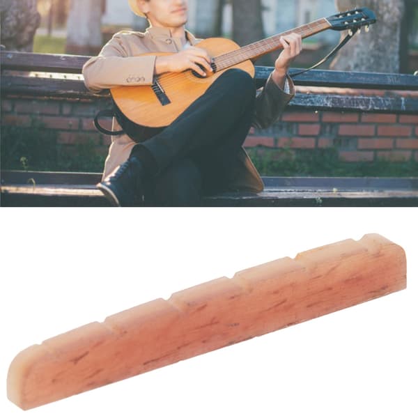 Akustisk Gitarrsadel Ljusgul Kamelben Reservdel 1 Styck 42mm