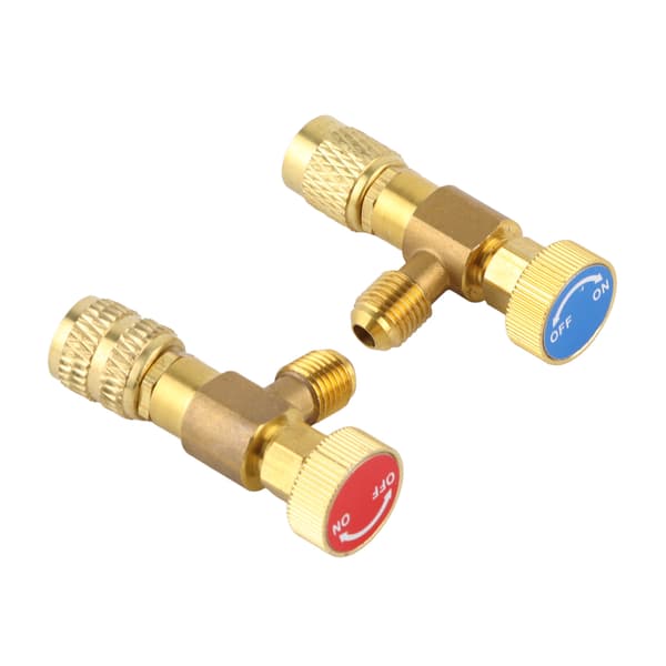 2st Flytande Säkerhetsventil R410A R22 Luftkonditionering Köldmedium 1/4 \"Säkerhetsadapter