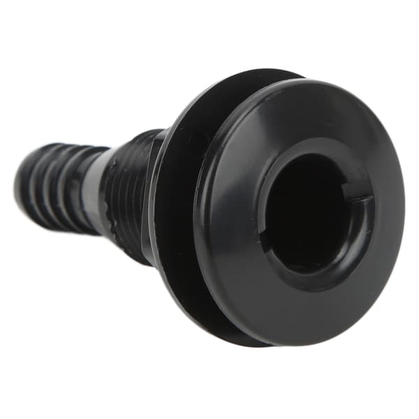 5/8in Båd Gennem Skrog Fitting Lige ABS Slangeforbindelse, Sort, Marinekvalitet, Slagfast