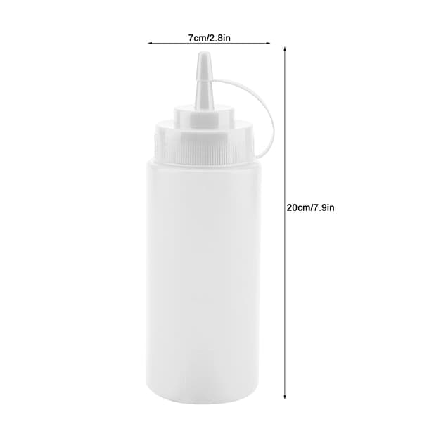 460 ml 10 stk. / sæt plastikkrydderidispenser til sauce, olie, fløde, eddike (hvid)