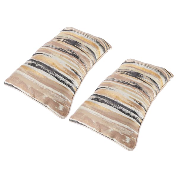2PK Boho Chic Dekorative Pudebetræk i Polyester til Sofa, Senge og Stue, Sort Guld 50.8x30.5cm/20x12in