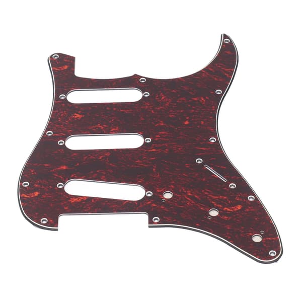 Rött Stratocaster 11-håls gitarrplektrumskydd, plast-scratchplate, ersättningsskydd för elgitarr