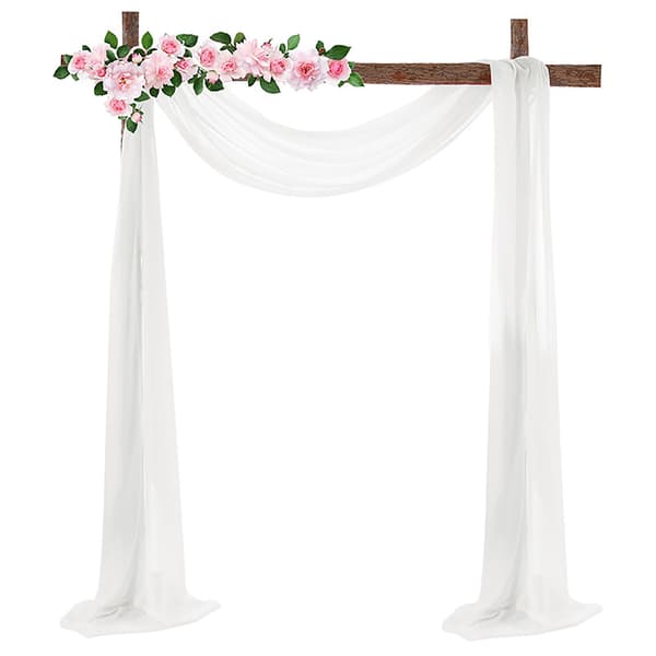 Bröllopsbåge Drapering Tyg Bröllopsbåge Draperier Skir Bakgrundsgardin för Bröllopsceremoni Fest Takdekor