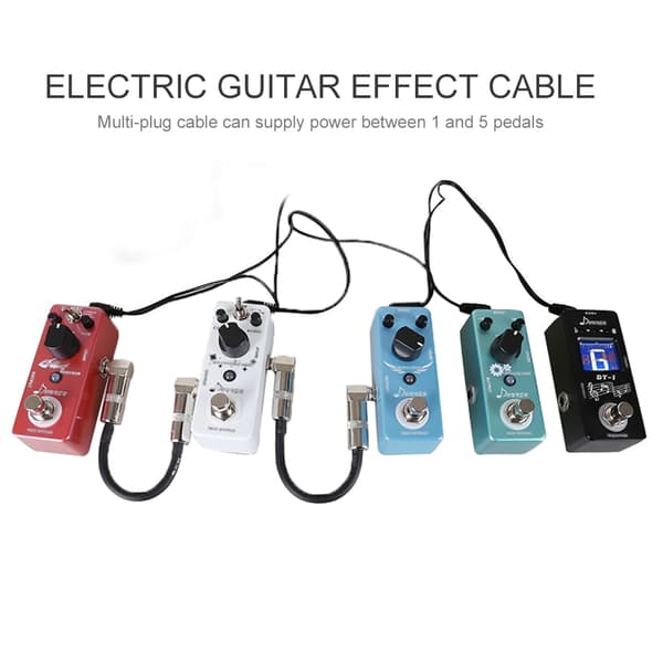 5-vejs elektrode Daisy Chain-kabel til guitar-effektstrømforsyningsadapter-splitter