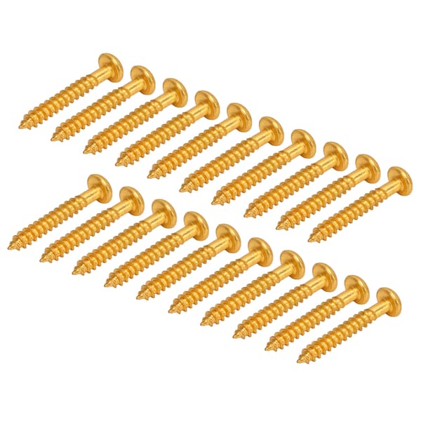 20 st Pickup Monteringsskruvar Robust Metallreservdel för Elgitarr Bas Pickup Guld