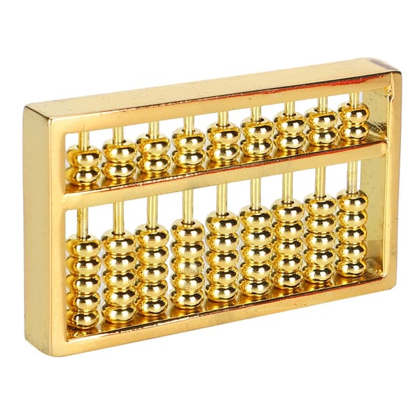 Mini Messing Abacus 9 Stænger Kinesisk Tællelommeregner til Børn Voksne Samlerobjekt 1,5 tommer