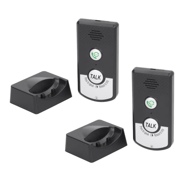 Trådløs stemmeintercom Hjem Smart 2-vejs talende dørklokke til ældreplejere og handicappede sorte