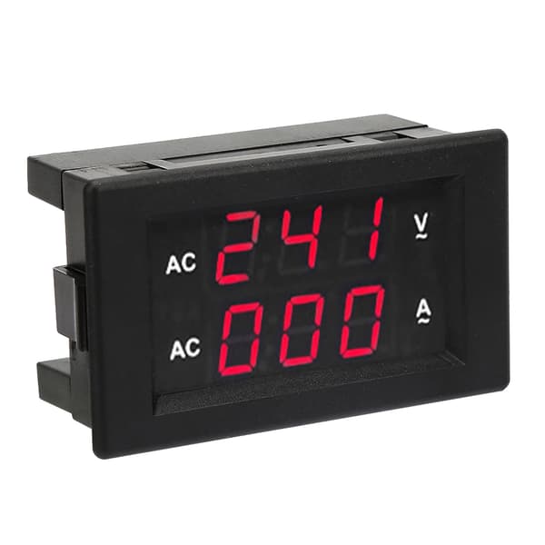 LED Digital Display AC 100~300V Voltmeter 0-100A Amperemeter (Rød rød)