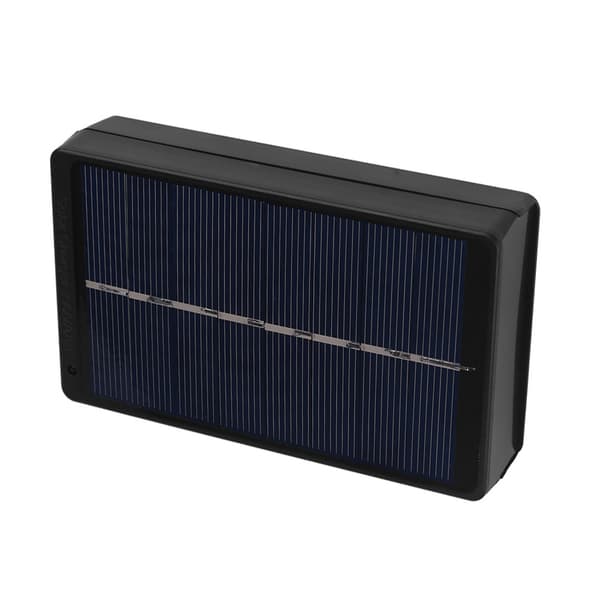 Bærbart 1W 4V solcellebatteriopladerkit med etui til AA- og AAA-genopladelige batterier, sort
