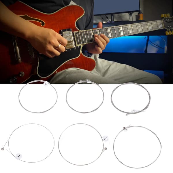 Fosforbronze-belagte E-guitarstrenge 6-pak sæt til E140, ekstra tilbehør