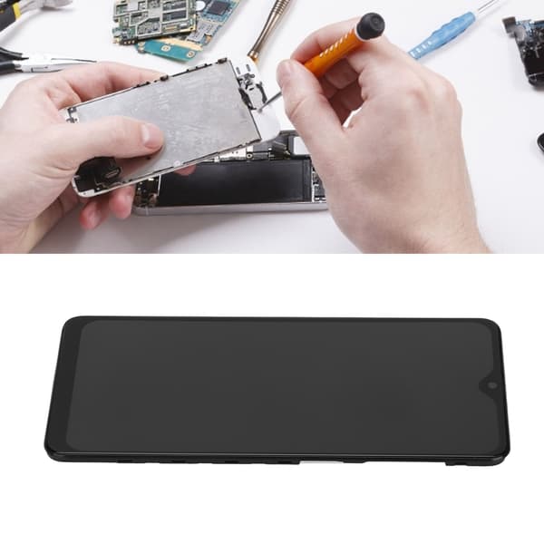LCD-pekskärmsbyte med digitizer och ram för Galaxy A31