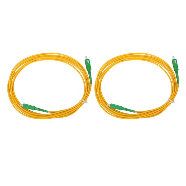 2 STK Fiberoptisk Patchkabel Single Mode & Single Core SC/APC SC/APC SM-G652D OS2 3 Meter