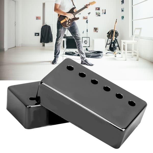 2st Elgitarr Pickup Skal Nickelöverdrag 50mm och 52mm Gitarrtillbehör Svart