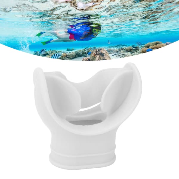 Dykregulator Munstycke Silikon Universal Komfortbett Snorkelutrustning Ersättning Vit