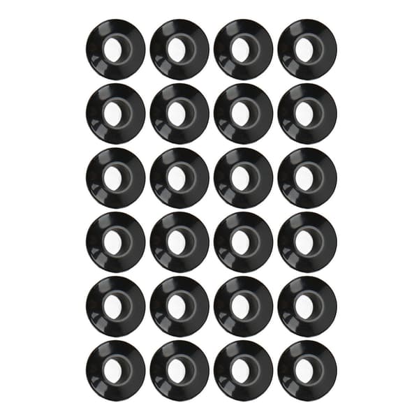 24 st plastgitarrsträngsknappsbussningar 10 mm högpresterande halvsluten design svarta gitarrtillbehör