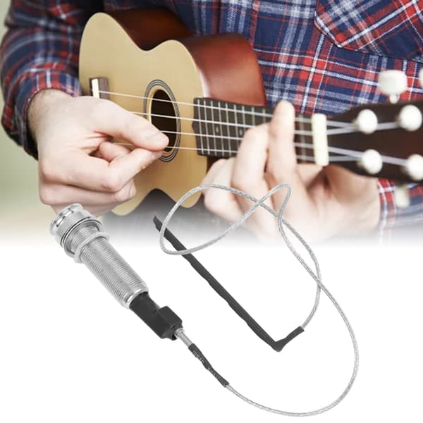 Akustisk gitarrpickup under sadel Piezo Pickup Stick med 6,35 mm Endpin Output Jack