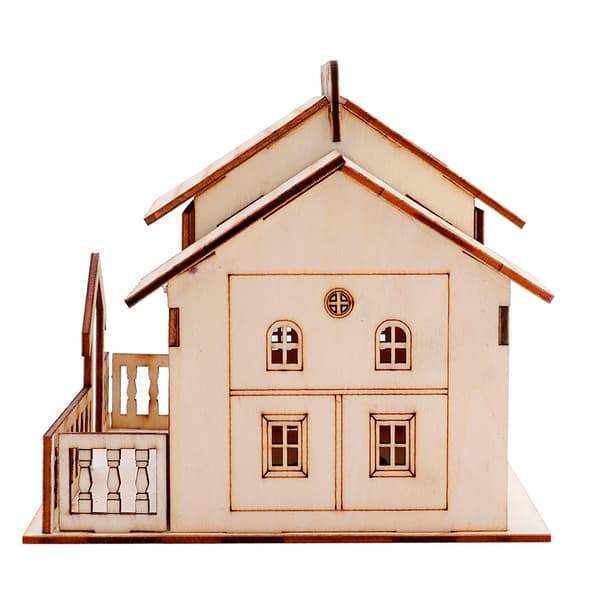 Miniatyrvilla Pengamynt Förvaringslåda Spargris Husmodell Heminredning (Triangulär grind)
