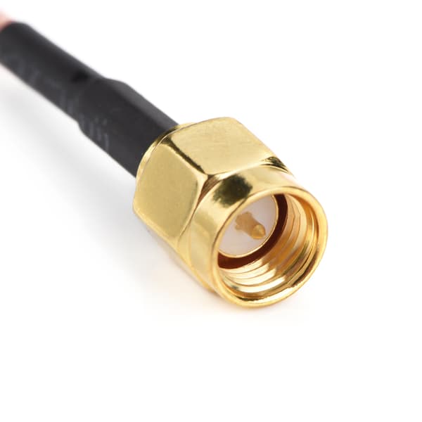 1 stk. radiofrekvensforbindelseskabel rød sort testledning testkabel 52 cm