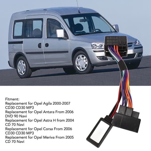 Bluetooth 5.0 bilradio ledningsnetadapter med trådløs lyd til Opel Agila 2000-2007