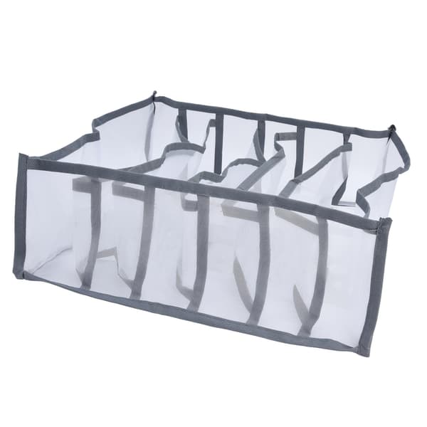 Undertøj Organizer Mesh Foldbar Åndbar Multi-celle Sokkeopbevaringsboks til BH'er Trusser 6 Celler