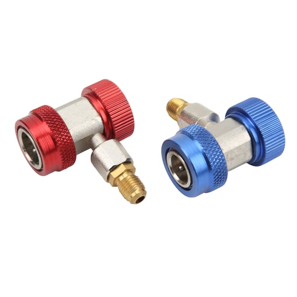 2-pack R134A AC snabbkoppling hög låg sidoadapter, justerbar anslutningssats