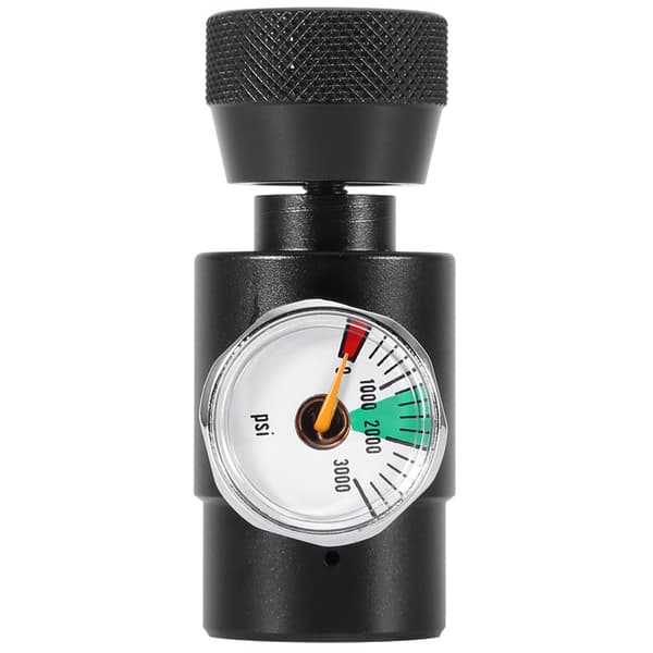 CO2-påfyllningsadapter för SodaStream (svart med mätare)