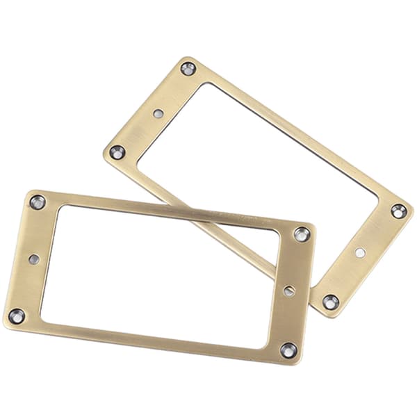 2-pack Humbucker Pickup Ram & Monteringsringar Set Zinklegering Elgitarr 2x2mm Brons Trim Gitarrtillbehör