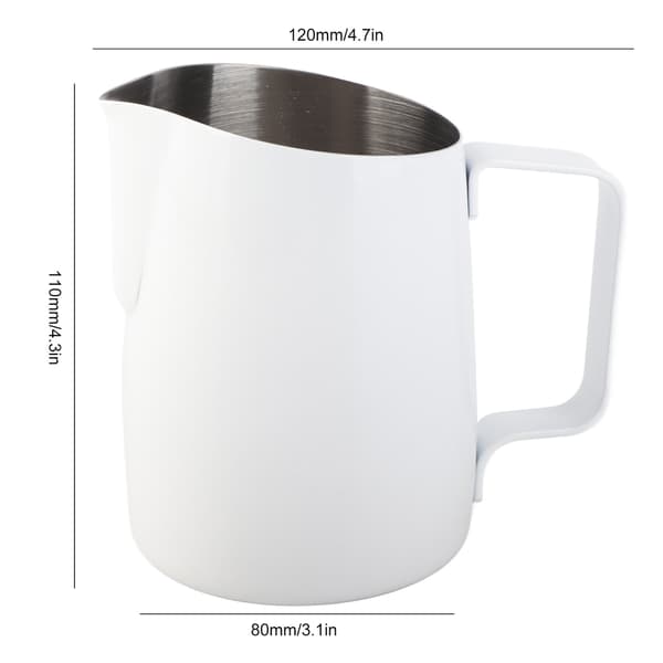 420 ml mælkeskummerkande i rustfrit stål til latte art