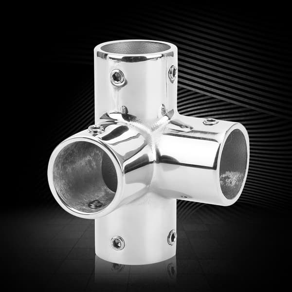 25 mm håndrækværkbeslag 316 rustfrit stål 4-vejs rund base hardware tilbehør