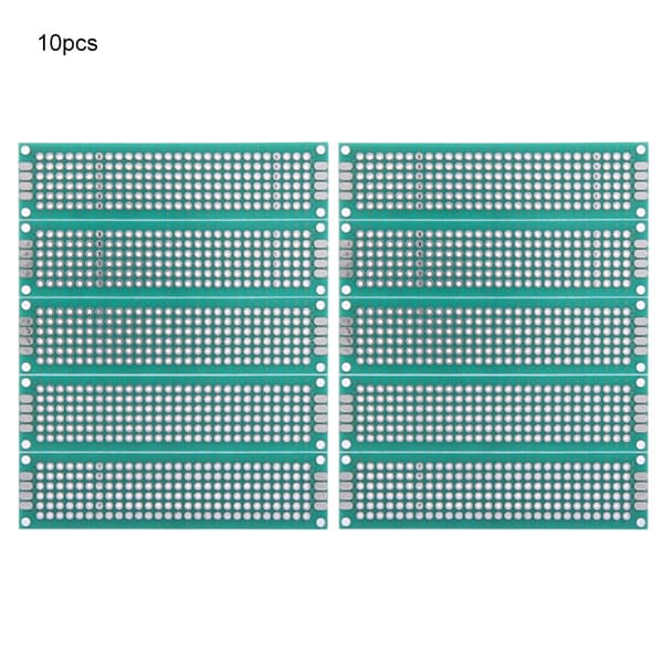 10st 2x8cm Dubbelsidig Prototyp PCB Förtent Kopplingsdäck Universalbräda