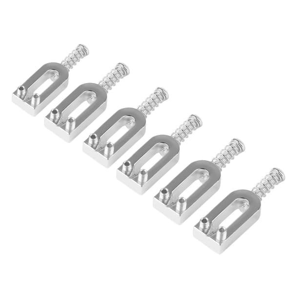 6-pack silver U-formade elgitarr tremolostall sadlar med stämskruvar, hårdvara reservdelar