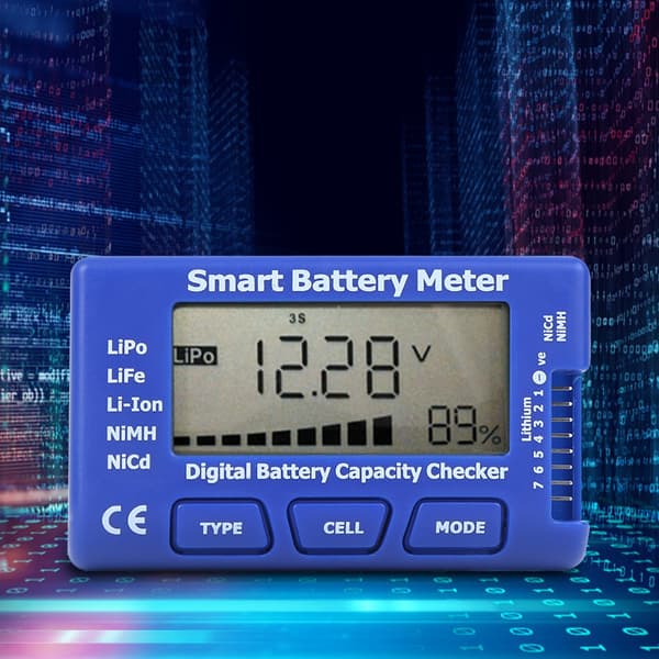 5-i-1 Intelligent Digital Batterimåler Batterikapacitetstester med LCD-display