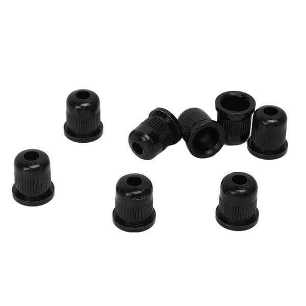 8 STK Guitarstreng Ferrule Legering Mini Bas Gennem Krop Spænde Sort Reservedel