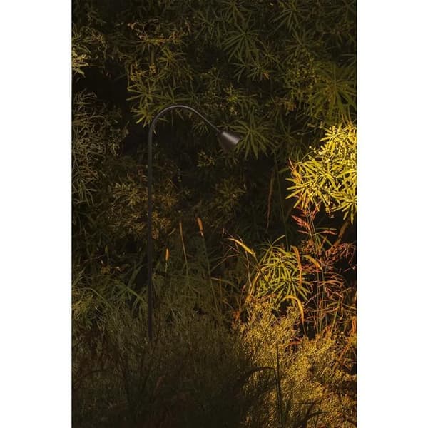 Musta LILY 75622-1 -lampu jalustalla