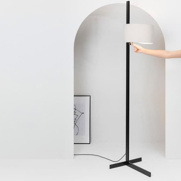 Faro Stand Up Gulvlampe Sort Og Grå