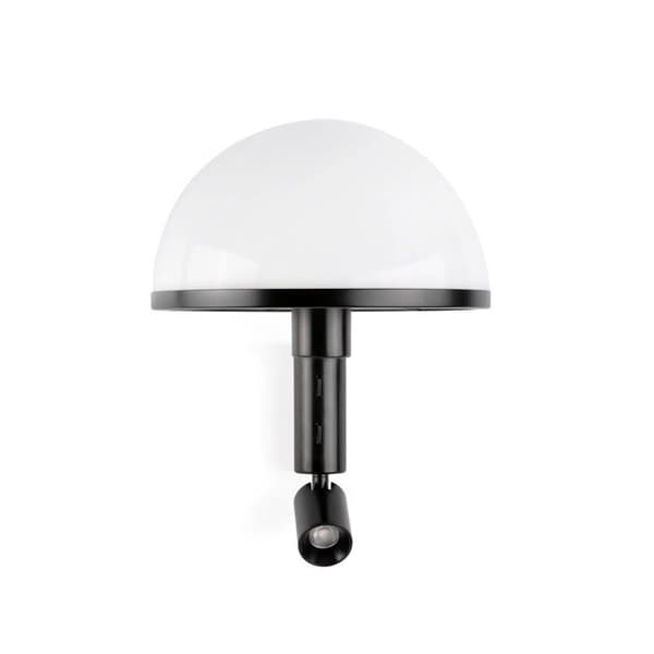 DOME Sort væglampe med LED-læselampe